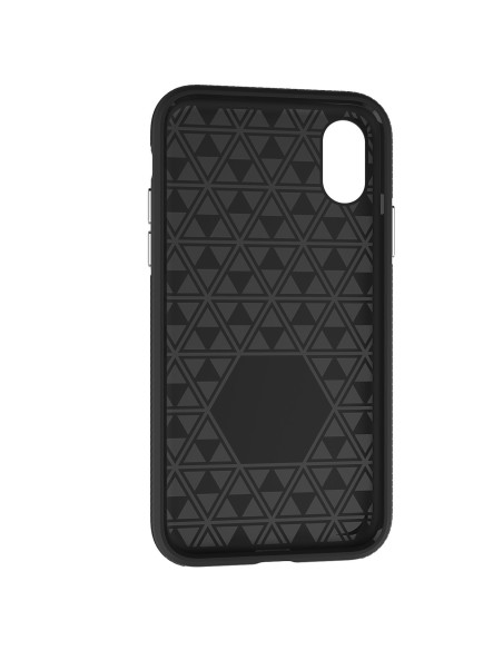 Baksidan av iPhone X stöttåligt skal i mesh med geometriskt mönster