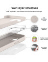 iPhone 14 Pro Gummibelagt Skal med Kameraskydd Liquid V2 - Retro White