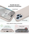 iPhone 14 Pro Gummibelagt Skal med Kameraskydd Liquid V2 - Retro White
