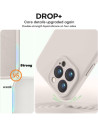 iPhone 14 Pro Gummibelagt Skal med Kameraskydd Liquid V2 - Retro White