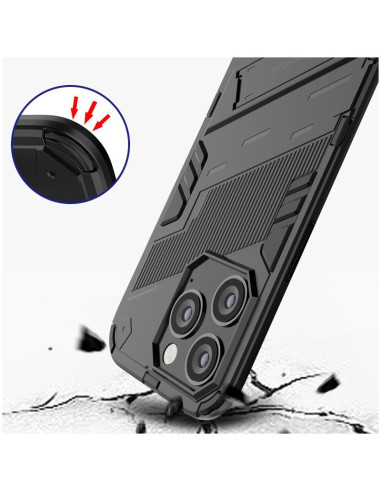 iPhone 16 Pro Stöttåligt Skal med Kickstand ThinArmor V2 - Svart