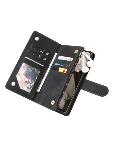 Google Pixel 8a Multifunktionellt Plånboksfodral Zipper 8-Fack