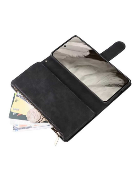 Google Pixel 8a Multifunktionellt Plånboksfodral Zipper 8-Fack