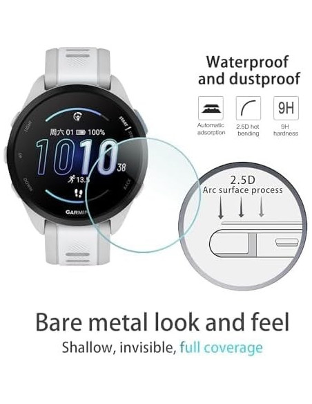 Garmin Forerunner 165 / 165 Music Härdat Glas 0.2mm 9H 2.15D