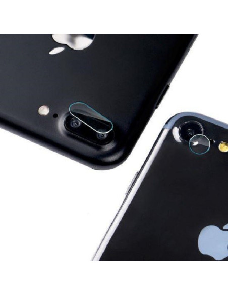 Närbild av iPhone 7 Plus med kamera linsskydd applicerat