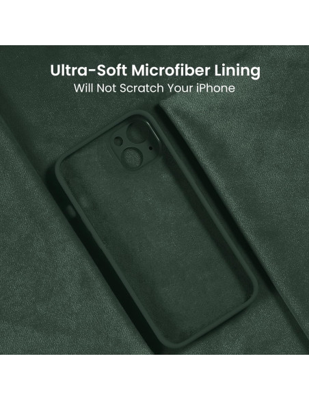 iPhone 16 Pro Gummibelagd Mattgrönt Skal Kameraskydd Liquid - Grön