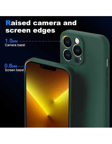 iPhone 16 Pro Gummibelagd Mattgrönt Skal Kameraskydd Liquid - Grön