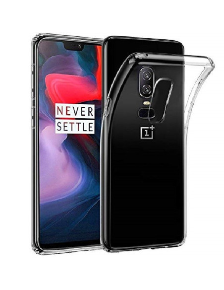 OnePlus 6 Stöttåligt Genomskinligt Skal Simple