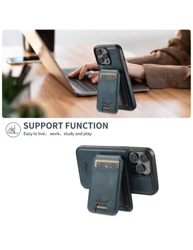 Suteni™ 2in1 Magsafe Skal med Korthållare iPhone 13 Pro Max - Blå