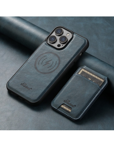 Suteni™ 2in1 Magsafe Skal med Korthållare iPhone 15 Pro - Blå