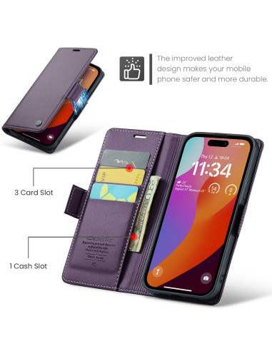CaseMe Skin Pro Fodral iPhone 15 Pro Max - Lila