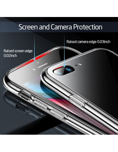 iPhone 7 Plus Stötdämpande Skal 9H Glas Baksida Glassback