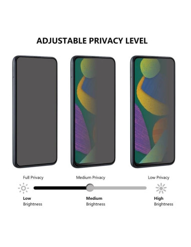 Nothing Phone 2a som visar tre olika nivåer av integritet med justerbar ljusstyrka