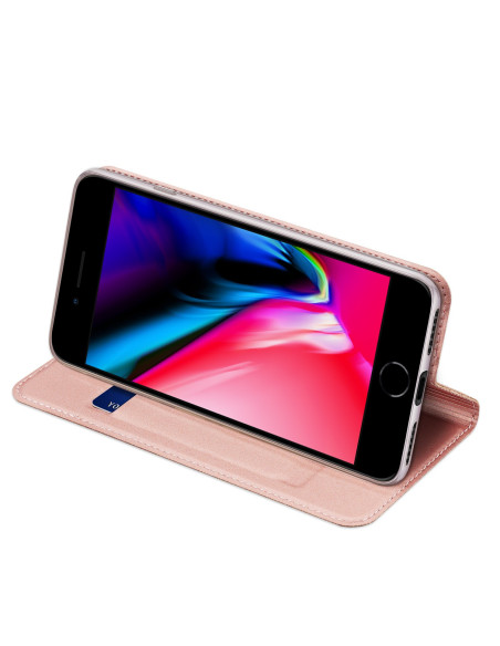 iPhone 7 / 8 / SE (2020 &amp; 2022) Dux Ducis Skin Pro Flipfodral med Kortfack - Roseguld