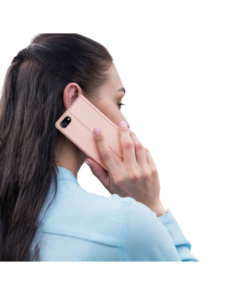 iPhone 7 / 8 / SE (2020 &amp; 2022) Dux Ducis Skin Pro Flipfodral med Kortfack - Roseguld