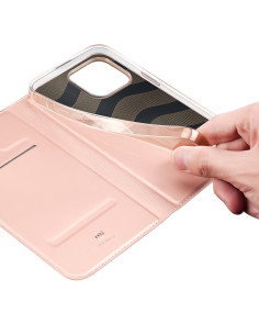iPhone 15 Pro Max Dux Ducis Skin Pro Flipfodral med Kortfack - Roseguld