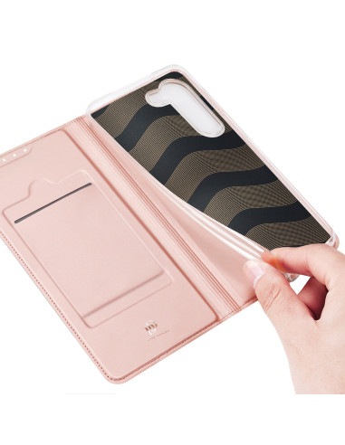 Samsung S23 FE Dux Ducis Skin Pro Flipfodral med Kortfack - Roseguld