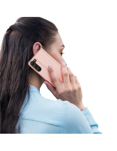Samsung S23 FE Dux Ducis Skin Pro Flipfodral med Kortfack - Roseguld