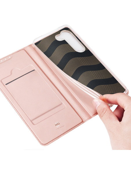 Samsung S24 Plus Dux Ducis Skin Pro Flipfodral med Kortfack - Roseguld