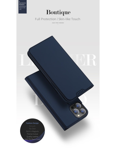 iPhone 14 Pro Dux Ducis Skin Pro med Kortfack - Blå