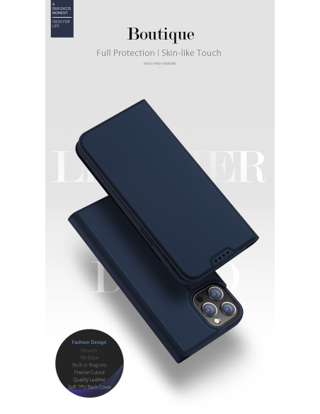iPhone 14 Pro Dux Ducis Skin Pro med Kortfack - Blå