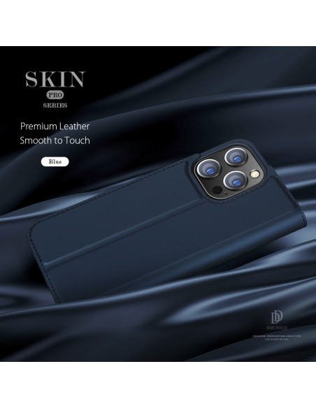 iPhone 14 Pro Dux Ducis Skin Pro med Kortfack - Blå