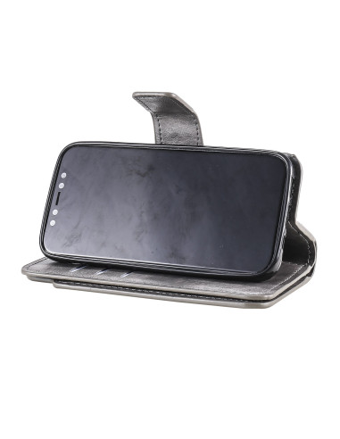 iPhone 13 Praktisk Plånboksfodral med 12-Fack Array V4 - Grå