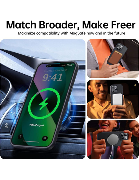 iPhone 16 Pro Max Stötdämpande Skal MagSafe-Kompatibelt V2 - Svart