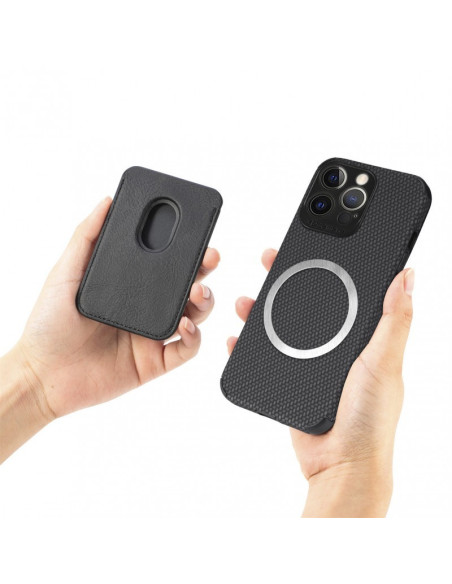 iPhone 16 Pro Max Stöttåligt skal med Magnetisk Korthållare RFID