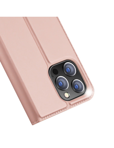 iPhone 16 Pro Max Dux Ducis Skin Pro Flipfodral med Kortfack - Roseguld