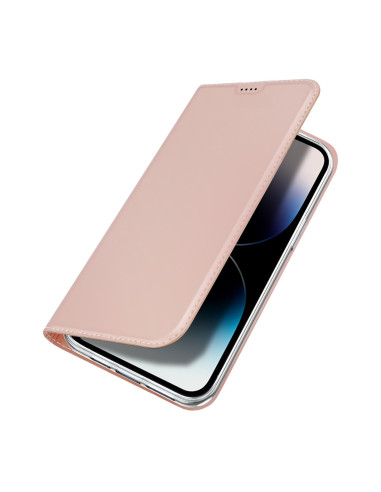 iPhone 16 Pro Max Dux Ducis Skin Pro Flipfodral med Kortfack - Roseguld