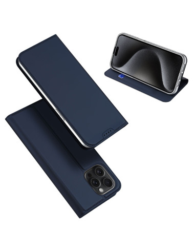 iPhone 16 Pro Max Dux Ducis Skin Pro med Kortfack - Blå