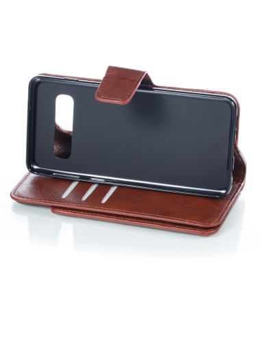 Samsung S10 Praktisk Plånboksfodral med 12-Fack Array V4 - Brun
