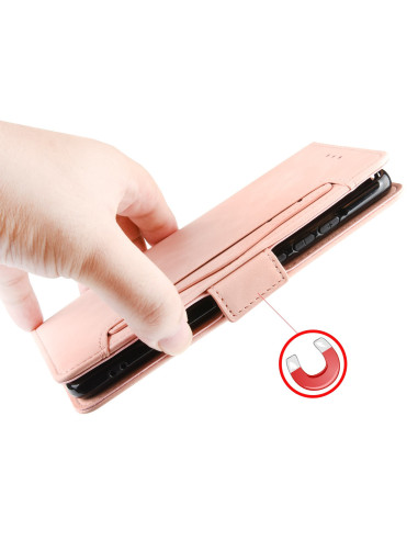 iPhone 14 Plånboksfodral PU-Läder 6-FACK Winston V3 - Rosenguld