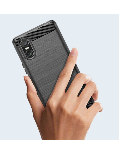 Xperia 10 VI Stöttåligt Skal SlimCarbon
