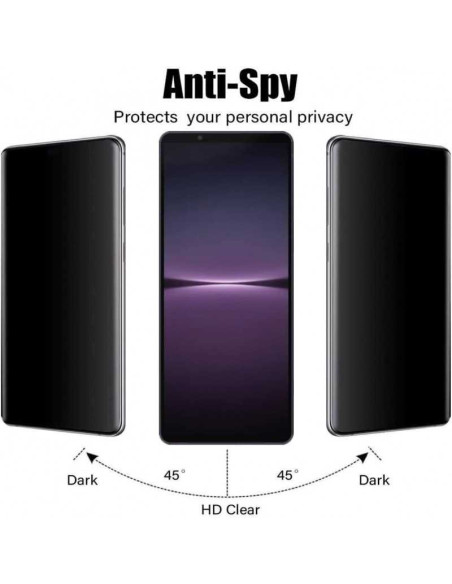 Xperia 10 VI Privacy Härdat glas 0.26mm 2.5D 9H