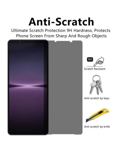 Xperia 1 VI Privacy Härdat glas 0.26mm 2.5D 9H