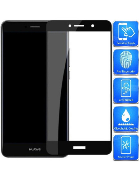 Härdat glas för Huawei Y6 2018, monterat på telefonens skärm, med skydd mot repor och fingeravtryck