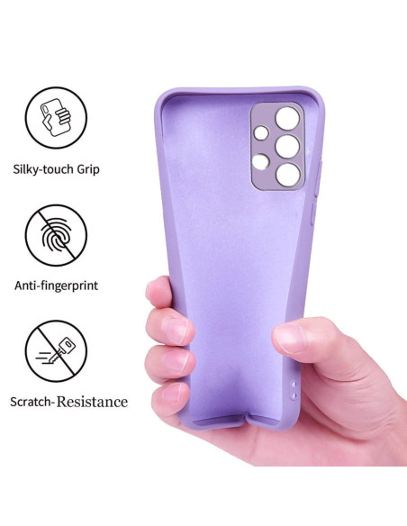 Samsung A34 5G Gummibelagd Matt Skal Kameraskydd Liquid - Lila