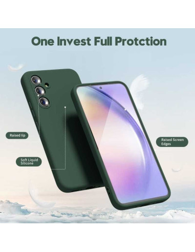 Samsung A25 5G Gummibelagd Mattgrönt Skal Kameraskydd Liquid - Grön