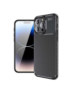 Slimmat fullcarbon skal för iPhone 16 Pro med kameraöppning och texturerad yta