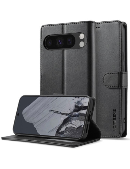 LC.IMEEKE Plånboksfodral Google Pixel 9 / 9 Pro - Svart