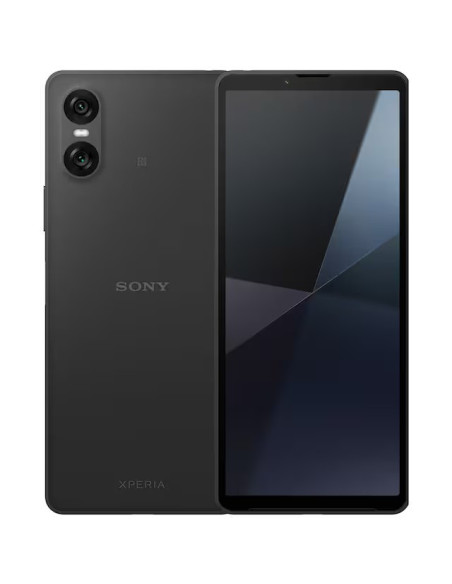 Xperia 10 VI skal i mörkgrön med ringhållare, visat framifrån med skärmyta och kamerautskärning