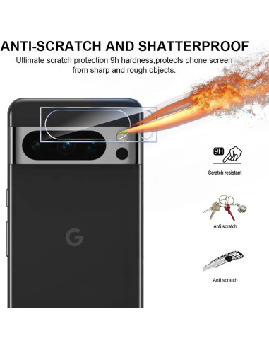 Google Pixel 9 / 9 Pro Kamera Linsskydd Härdat Glas