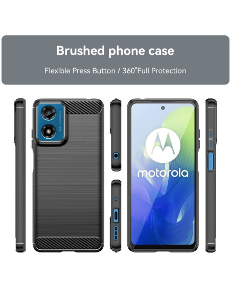 Motorola Moto E14 Stöttåligt Skal SlimCarbon