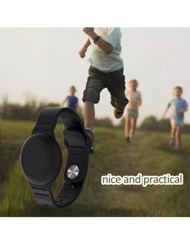 Vattentätt Silikonarmband Apple AirTag för Barn/Vuxen