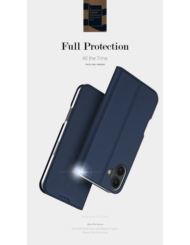 iPhone 16 Dux Ducis Skin Pro med Kortfack - Blå