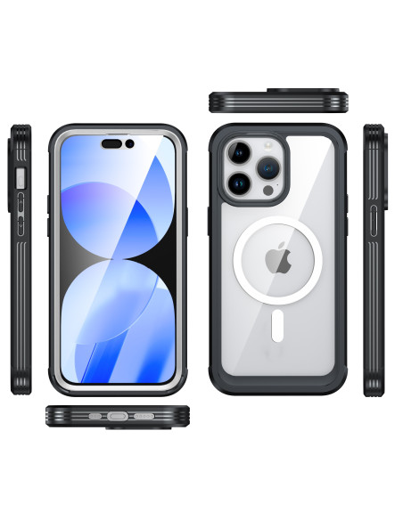 iPhone 15 Pro Max Heltäckande Magsafe Premium 3D Skal 3in1 ThreeSixty