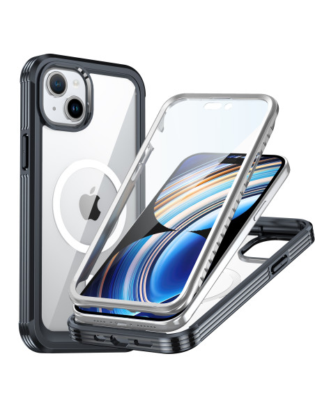 iPhone 15 Heltäckande Magsafe Premium 3D Skal 3in1 ThreeSixty