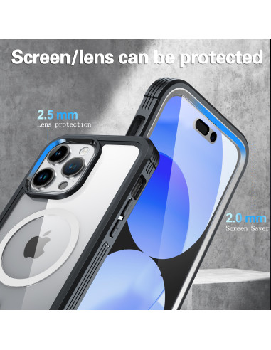 iPhone 15 Heltäckande Magsafe Premium 3D Skal 3in1 ThreeSixty